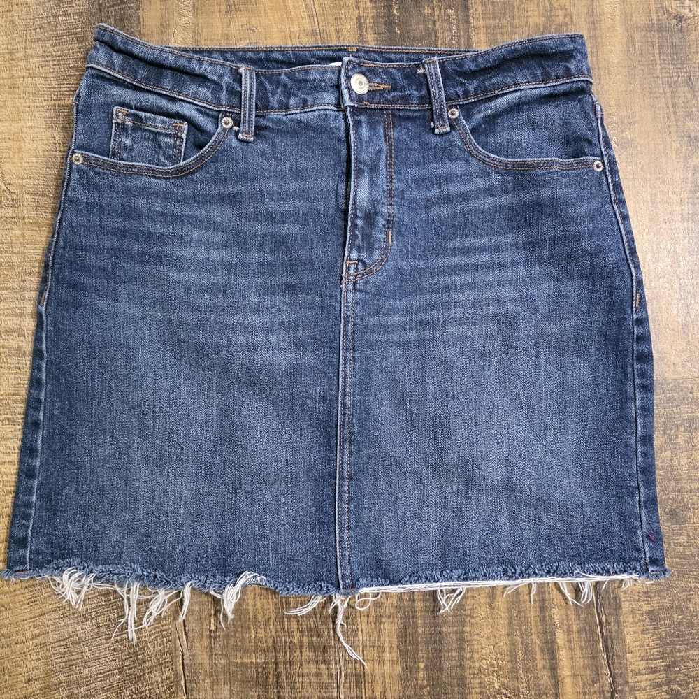 Old Navy Dark Blue Denim Mini Skirt